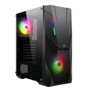 Ant Esports ICE-211TG Mid Tower ARGB Gaming Cabinet (Black)