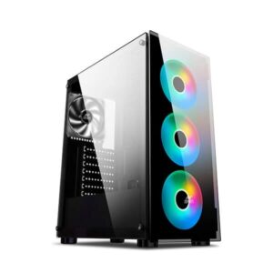 Ant Esports ICE-311GT RGB (ATX) Mid Tower Gaming Cabinet (Black)