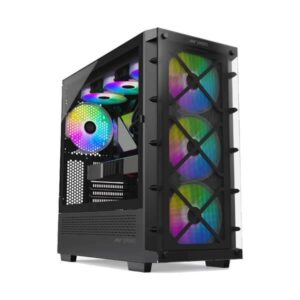 Ant Esports ICE-5000 RGB (E-ATX) Mid Tower Gaming Cabinet (Black)