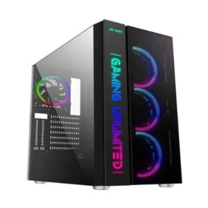 Ant Esports ICE-511 MAX Auto RGB (E-ATX) Gaming Cabinet (Black)