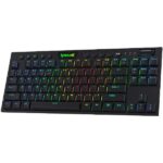 Redragon Horus K621 PRO Tkl Wired+2.4G+BT Mechanical Keyboard  Black (Red Switch)