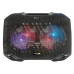 Cosmic Byte Wind RGB Laptop Cooling Pad, Dual 120mm RGB Fans, Elevated Height, Laptop Holder, Supports up to 15.6" Laptops (Black)
