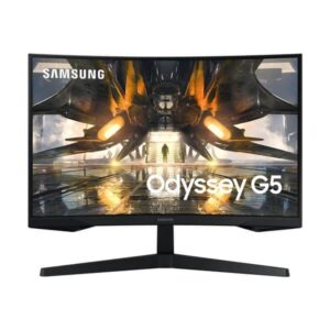 Samsung Odyssey G5 27 Inch WQHD Curved Gaming Monitor (LS27AG550EWXXL) Black