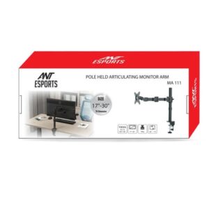 Ant Esports MA111 Pole Held Articulating Single Arm Desk Mount (Black)