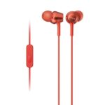 Sony MDR-EX255AP Wired in Ear Headphone with Mic (Red)