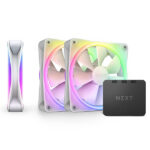 NZXT F120 RGB DUO Cabinet Triple Pack Fan With RGB Controller -White