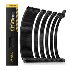 Antec Sleeved Extension PSU Cable Kit 30 CM Extension Cable, Black