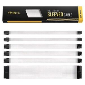 Antec Sleeved Extension PSU Cable Kit 30 CM Extension Cable, White