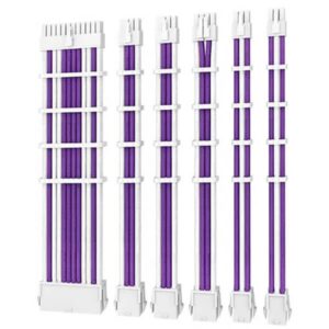 Antec Sleeved Extension PSU Cable Kit 30 CM Extension Cable, Purple & White