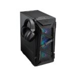 ASUS TUF Gaming GT301 Mid-Tower Compact Case for ATX Motherboards with Honeycomb Front Panel, 120mm Aura Addressable RBG Fans and 360mm Radiator Support, 2 x USB 3.2, Black - (TUF-GAM-GT301) - Image 4